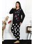 Moda Kadın Büyük Beden Penye Uzun Kol Pijama Takım 4