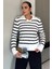 Kadın Polo Yaka Çizgi Desenli Sakallı Triko Kazak (S-M-L-Xl Beden Uyumludur.) P-00018051 1
