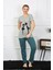 Moda Kadın Kısa Kol Penye Pijama Takımı 1