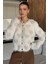 Kadın Ön Düğmeli Sakallı Triko Ceket (S-M-L Uyumludur) P-00018057 2
