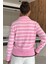 Kadın Polo Yaka Çizgi Desenli Sakallı Triko Kazak (S-M-L-Xl Beden Uyumludur.) P-00018051 4