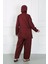 Moda Büyük Beden Tesettür Büyük Mayo Bordo 5