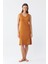 Moda Kadın Kalın Askılı Penye Gecelik Hardal 1