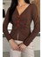Ön Gül Detaylı Triko Bluz P-00018209 2