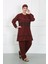 Moda Büyük Beden Tesettür Mayo Bordo 1