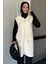 Kolsuz Fermuarlı Yumoş Tesettür Triko Yelek (S,m,l,xl Uyumludur) P-00018185 1