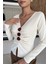 Ön Gül Detaylı Triko Bluz P-00018209 2