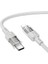 Hoco U129 Transparan Type-C To Lightning Data ve Şarj Kablosu 1M-(5775) 1