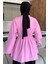 Gömlek Yaka Papatya Aplikeli Bel Lastikli Tesettür Tunik P-00017985 4