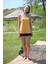 Moda Kadın Şortlu Tankini Elbise Mayo Sarı 4