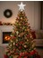 Yılbaşı Çam Ağacı Tepeliği Büyük Boy Yeni Yıl Christmas Simli Beyaz Yıldız Tepelik 1 Adet 3