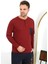 Moda Erkek Uzun Kol Penye Bordo Pijama Takımı 6