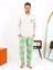 Moda Erkek Uzun Kol Penye Krem Pijama Takımı 5