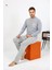 Moda Erkek Uzun Kol Penye Gri Pijama Takımı 5