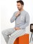 Moda Erkek Uzun Kol Penye Gri Pijama Takımı 6