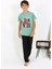 Moda Erkek Çocuk Kısa Kol Penye Pijama Takım Suyeşili 2