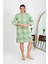 Moda Kadın Büyük Beden Penye Gecelik Ev Elbisesi Yeşil 6