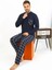 Moda Erkek Uzun Kol Penye Lacivert Pijama Takımı 3