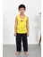 Moda Erkek Çocuk Sıfır Kol Penye Pijama Takım Sarı 3