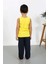 Moda Erkek Çocuk Sıfır Kol Penye Pijama Takım Sarı 5