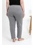 Moda Kadın Pamuklu Büyük Beden Alt Pijama Gri 6