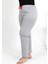 Moda Kadın Pamuklu Büyük Beden Alt Pijama Gri 4