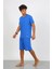 Moda Erkek Pamuk Lakost Alt Üst Kaprili Pijama Takım Saks 5