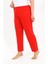 Moda Kadın Pamuklu Büyük Beden Alt Pijama Kırmızı 3