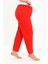 Moda Kadın Pamuklu Büyük Beden Alt Pijama Kırmızı 4