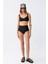 Moda Kadın Siyah Pedli Kare Yaka Yüksek Bel Bikini Takımı 1