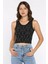 Taşlı Sıfır Kol Crop Top Bluz P-00017989 1