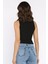 Taşlı Sıfır Kol Crop Top Bluz P-00017989 4