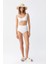 Moda Kadın Basic Beyaz Pedli Yüksek Bel Bikini Takımı 2