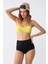 Moda Kadın Straplez Sarı Yüksek Bel Bikini Takımı 3