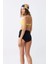 Moda Kadın Straplez Sarı Yüksek Bel Bikini Takımı 5