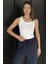 Taşlı Sıfır Kol Crop Top Bluz P-00017989 1