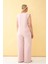 Moda Kadın Pembe Büyük Beden Penye Alt Üst Takım 6