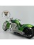 Iron Choppers Yeşil Alev Desenli 1:18 Diecast Custom Motosiklet Model – Lisanslı Metal Maket Oyuncak 4