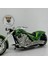 Iron Choppers Yeşil Alev Desenli 1:18 Diecast Custom Motosiklet Model – Lisanslı Metal Maket Oyuncak 6