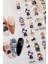 Labubu Tırnak Sticker Protez Tırnak Kalıcı Oje Süsleme, Nail Art Sticker 5D451 2