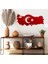 Türkiye Haritası Kırmızı Mdf Duvar Tablosu 50CMX22CM 2