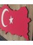 Türkiye Haritası Kırmızı Mdf Duvar Tablosu 50CMX22CM 3