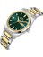 SL.09.2555.2.02 Erkek Kol Saati | 41 mm Yeşil Kadran, Çift Renk Bilezik, Oval Paslanmaz Çeli 2