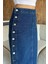 Düğme Detaylı Jean Kot Etek P-00009838 4