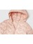 Kız Bebek Toz Pembe Simli Logo Işlemeli Kapüşonlu Mevsimlik Ince Mont 3