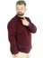 Erkek Sweatshirt Bisiklet Yaka Basic 20131 Mürdüm 1