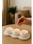 Beyaz 7’li Lotus Tealight Mumluk Seti – Dekoratif Beton Tasarım 2