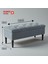 Puf Sannen Sandıklı Ayaklı Kapitoneli Dekoratif 100x40x45 cm(Gri) 3