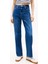Kadın Layla Slim Fit Yüksek Bel Düz Paça Jean Pantolon - Mavi 1