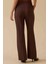 Kadın Ispanyol Paça Klasik Pantolon - Kahverengi 2
